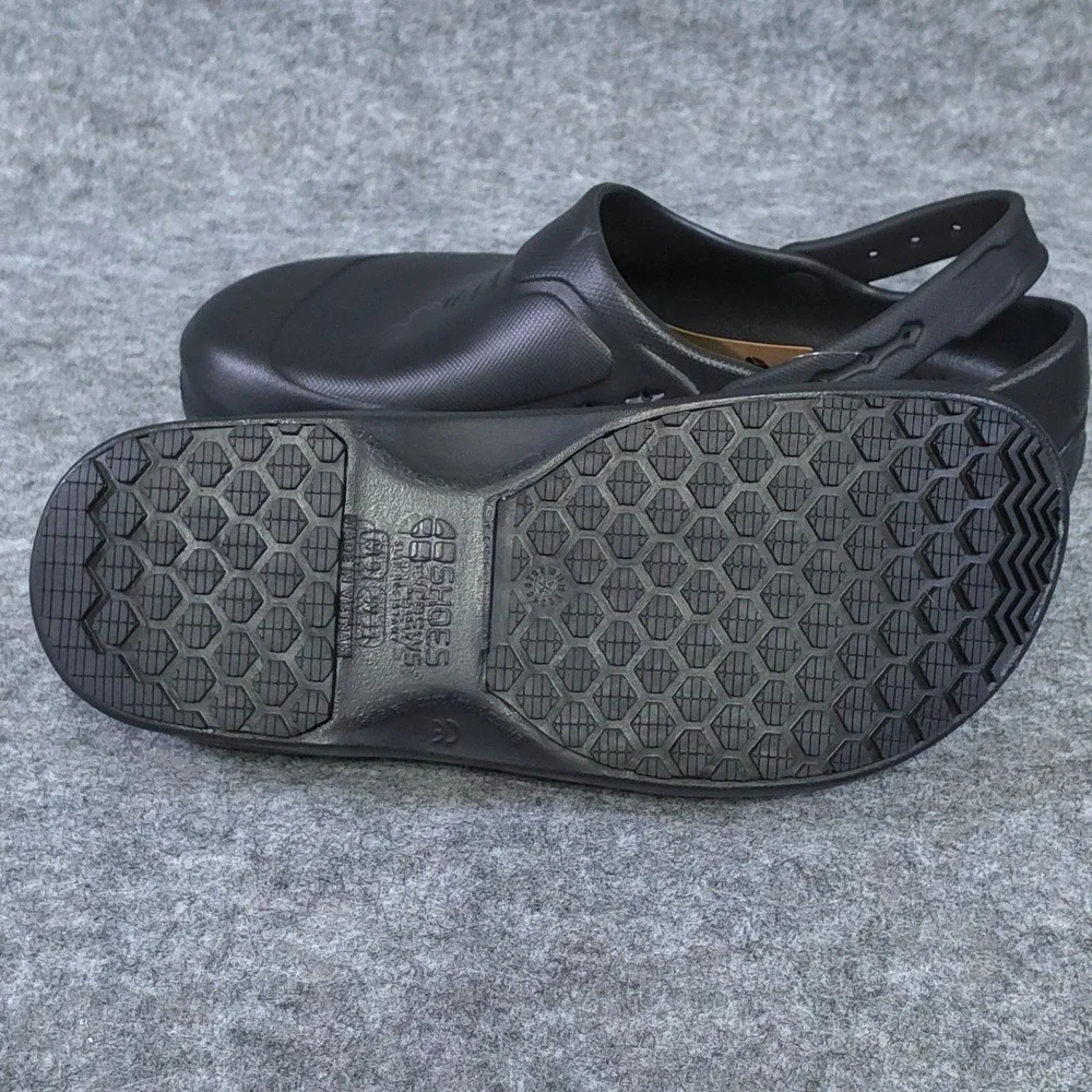 Shoes For Crews Zinc Black Slip Resistant Work Clogs Mens 9 Womens 11 60301